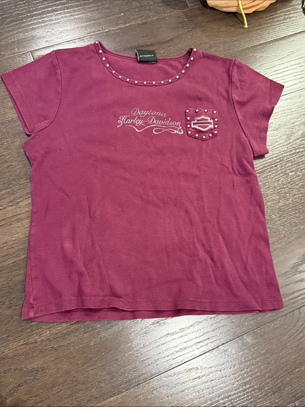 Harley-Davidson Short Sleeve Baby Tee in Berry